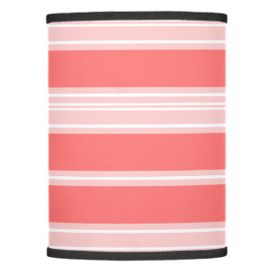 Beautiful Shades of Coral Pink Stripes Lamp Shade
