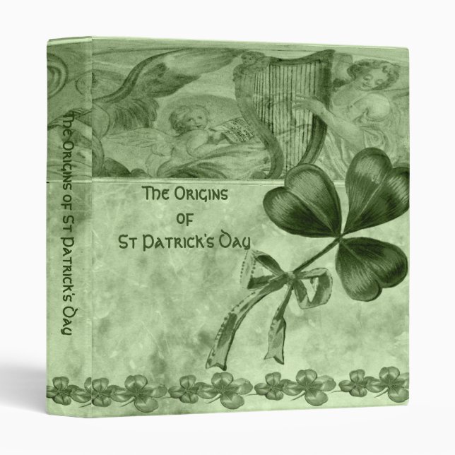 Beautiful Shamrocks 3 Ring Binder (Front/Spine)
