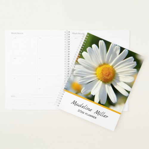 Beautiful Shasta Daisy  Personalized Floral Planner