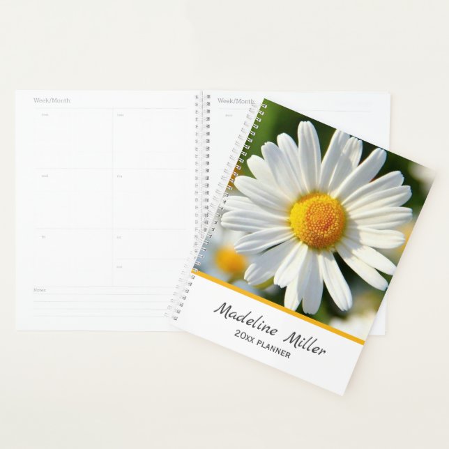 Beautiful Shasta Daisy | Personalized Floral Planner (Display)
