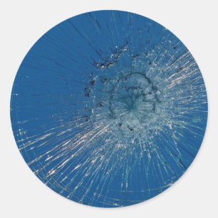 Beautiful Shattered glass Classic Round Sticker