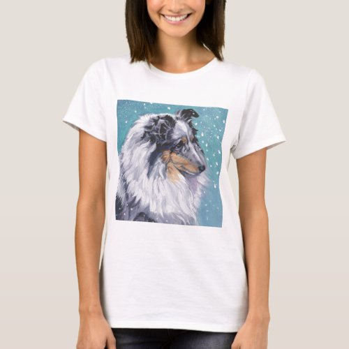 Beautiful Sheltie Shetland Sheepdog Fine Art T_Shirt