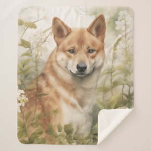Beautiful Shiba Inu – Calm & Confident Sherpa Blanket