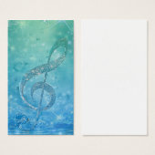 Beautiful shining effect blue treble clef (Front & Back)