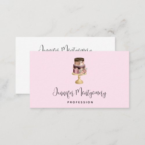 Beautiful Shiny Glam Party Cake Business Card