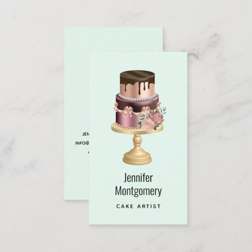 Beautiful Shiny Glam Party Cake Business Card