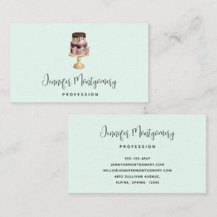 Beautiful Shiny Glam Party Cake Business Card
