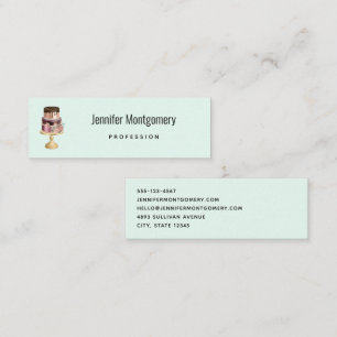 Beautiful Shiny Glam Party Cake Mini Business Card