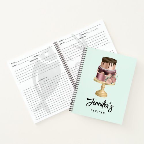 Beautiful Shiny Glam Party Cake Recipes Notebook