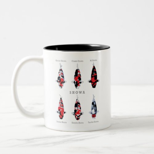Beautiful Showa Koi Mugs Patterns and Name Two_Tone Coffee Mug