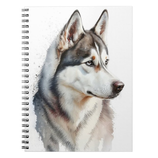 BEAUTIFUL SIBERIAN HUSKY DOG NOTEBOOK (Front)