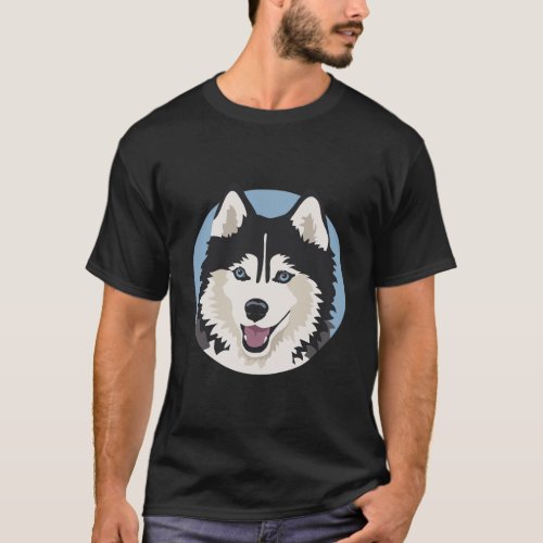 Beautiful Siberian Husky Dog T_Shirt