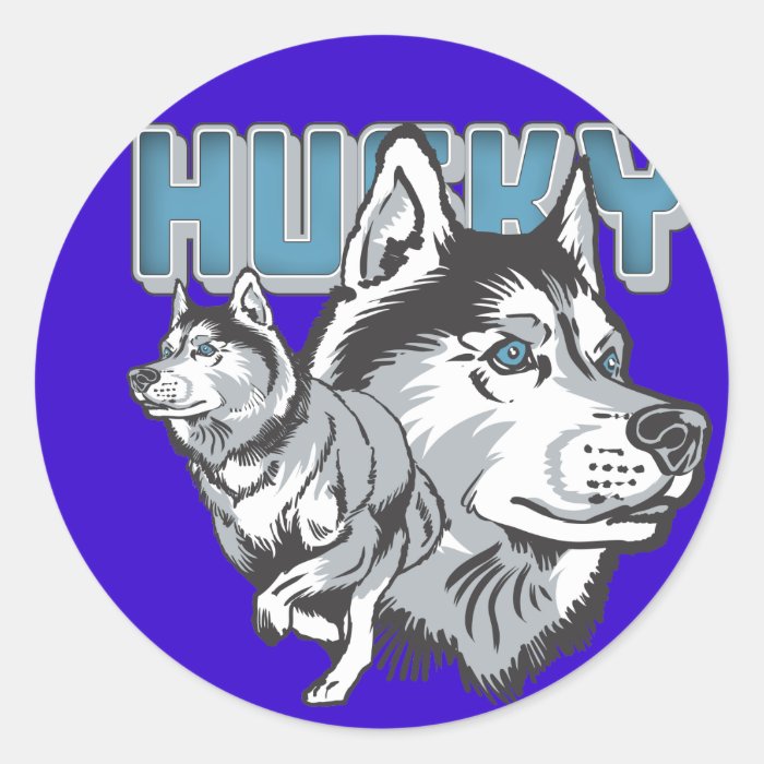 Beautiful Siberian Husky Stickers