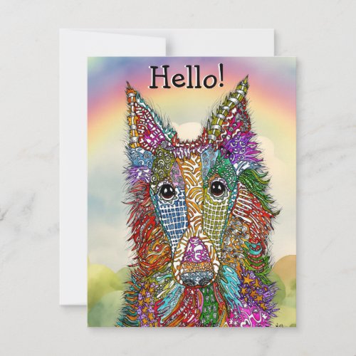 Beautiful Silken Windhound Dog Greeting Card