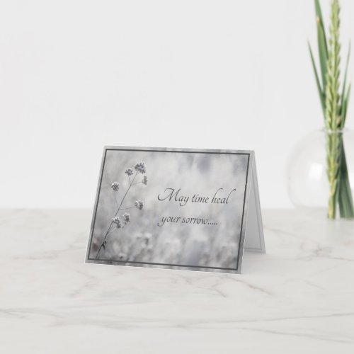 Beautiful Silver Floral Sympathy Card