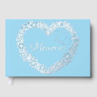 Beautiful silver Foil Guestbook