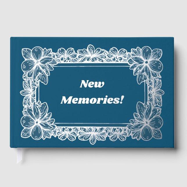 Beautiful silver foil photo/guest book (Front)
