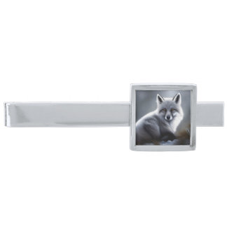 Beautiful Silver Fox  Finish Tie Bar