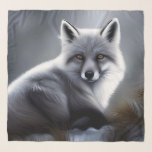 Beautiful Silver Fox  Scarf<br><div class="desc">Amazingly beautiful wildlife image of a white fox</div>