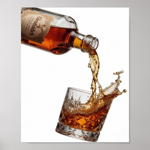 Beautiful Silver GLENFIDDICH SINGLE MALT WHISKY Poster