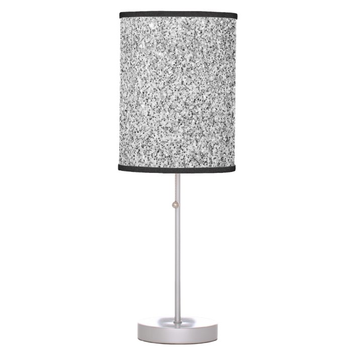 Beautiful Silver glitter sparkles Table Lamp | Zazzle.com