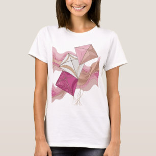 Beautiful Silver KITE FESTIVAL Slogan Design T-Shirt