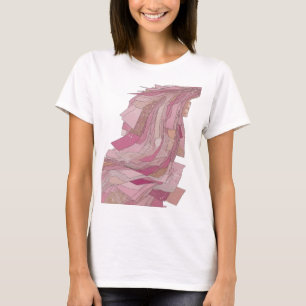 Beautiful Silver PINK GLITTERING PAPER FLOWERS T-Shirt