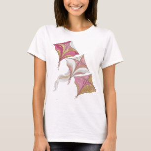Beautiful Silver THREE PINK AND GOLD KITES T-Shirt