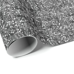Beautiful Silver Wedding Confetti Wrapping Paper