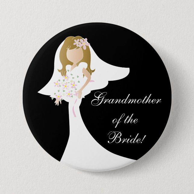 Beautiful, Simple, and Fun Bridal Party Button (Front)