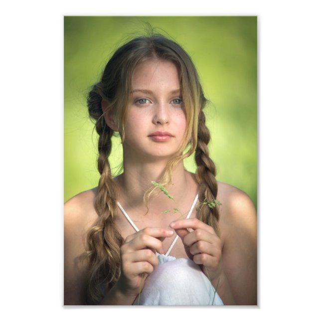 Beautiful Simple Girl Premium Satin Photo Print (Front)