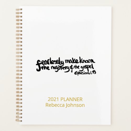 Beautiful Simple Personalized Christian Planner