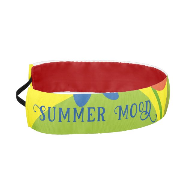 Beautiful simple summer floral design athletic headband (Left)