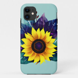 Beautiful Single Open Sunflower iPhone 11 Case