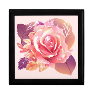 Beautiful Single Pink Rose Gift Box