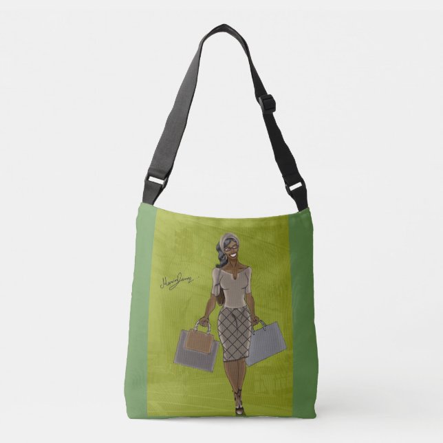 Beautiful Sistas-Gone Shopping-Cross Body Bag (Front)