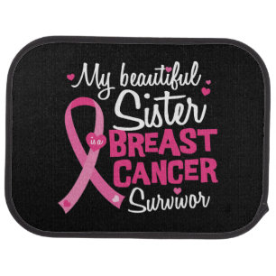 Beautiful Sister Breast Cancer Survivor Brother Car Floor Mat