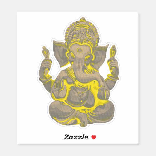 Beautiful Sitting Elephant God Ganesha Sticker