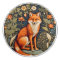 Beautiful Sitting Red Fox William Morris Inspired 