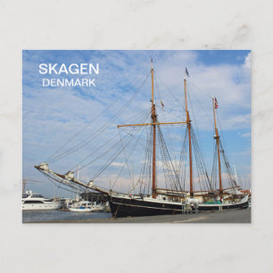 Beautiful Skagen Denmark Old Ship Postard! Postcard