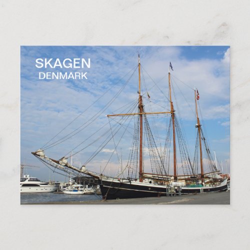 Beautiful Skagen  Denmark Old Ship Postard Postcard