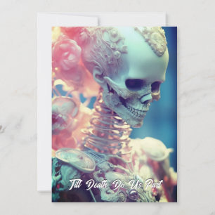Beautiful Skeleton Bride Wedding Invitation