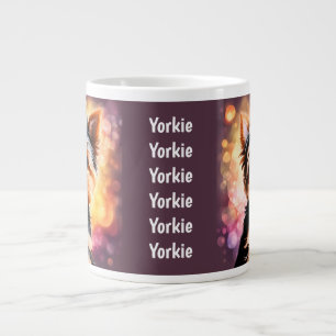 Beautiful Sketch of a Yorkie Dog Giant Coffee Mug
