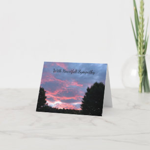 Beautiful Skies Sympathy Card. Personalize! Note Card