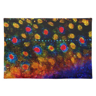 "Beautiful Skin, Brook Trout" by James Lady Cloth Placemat