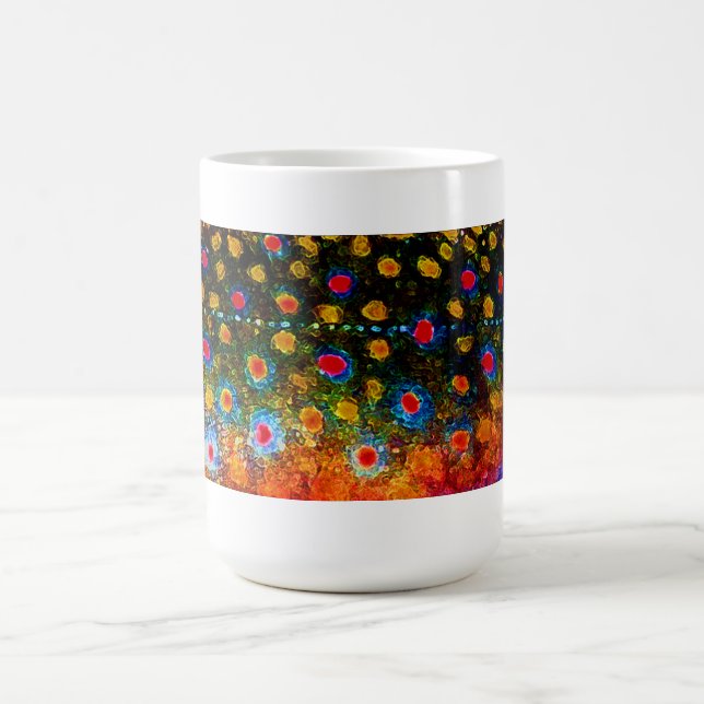 "Beautiful Skin, Brook Trout" by James Lady Coffee Mug (Center)