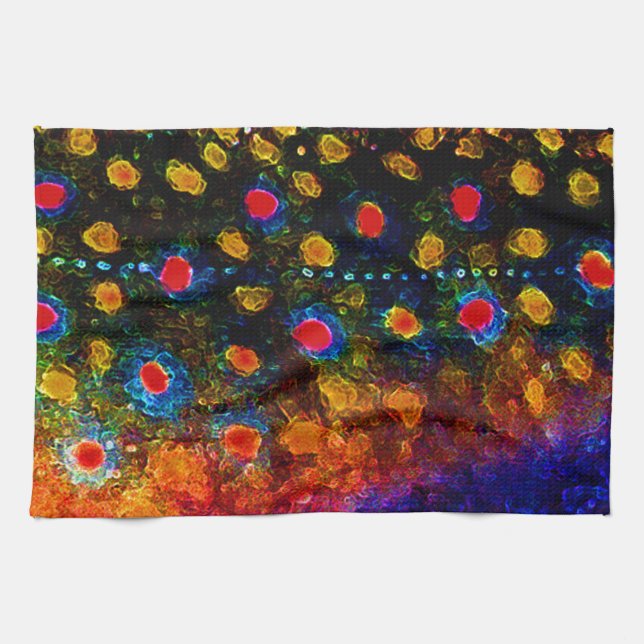 "Beautiful Skin, Brook Trout" by James Lady Towel (Horizontal)