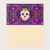 Beautiful Skull with Flowers Día de los Muertos (Inside Unfolded)
