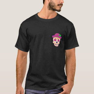 Beautiful Skull with Sombrero Día de los Muertos T-Shirt