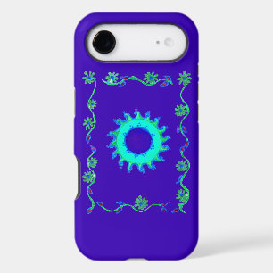 Beautiful sky blue floral design iPhone 17 air case